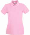 SS89 630300 Fruit of the Loom Lady-Fit Premium Cotton Piqué Polo Shirt Light Pink colour image